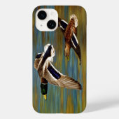 Mallard Ducks vliegen over de hond Case-Mate iPhone Case (Achterkant)