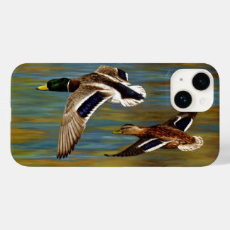 Mallard Ducks vliegen over de hond Case-Mate iPhone Case