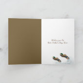 Mallard Ducks voor Vaderdag Kaart (Binnen)
