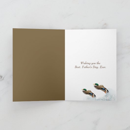 Mallard Ducks voor Vaderdag Kaart (Binnen)