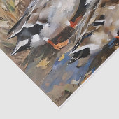 Mallard Ducks Waterverf Decoupage Tissuepapier (Detail)