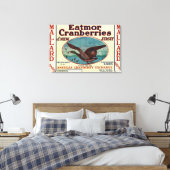Mallard Eatmor Cranberries Brand Label Canvas Afdruk (Insitu (Slaapkamer))