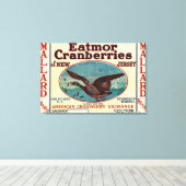 Mallard Eatmor Cranberries Brand Label Canvas Afdruk (Insitu (Houten vloer))