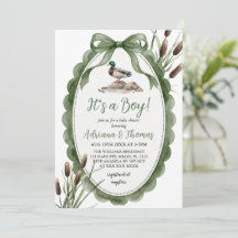 Mallard eend groene jongen baby shower