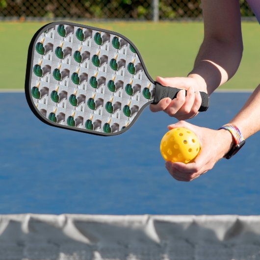 Mallard eend hoofd patroon pickleball paddle (Insitu)
