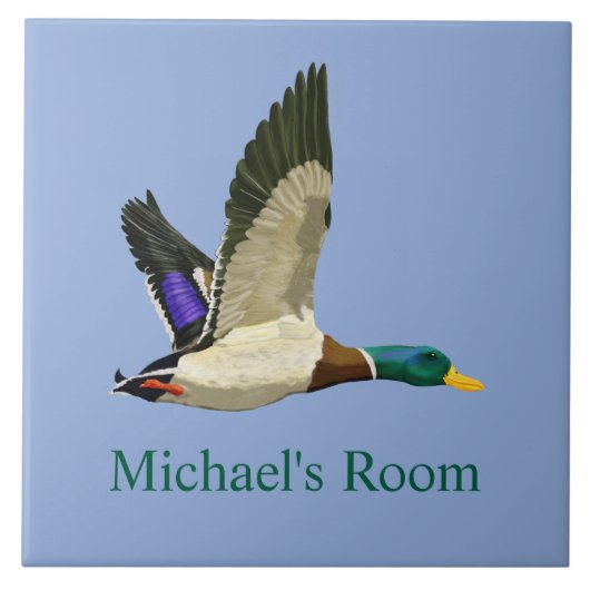 Mallard Eend Kamerbord Tegeltje (Voorkant)