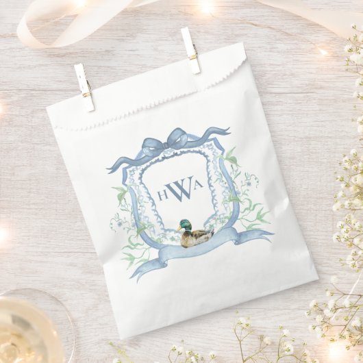 Mallard-eend-monogram Bedankzakje (Geknipt)