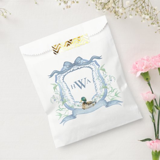 Mallard-eend-monogram Bedankzakje (Gezegeld)
