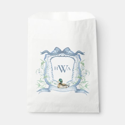 Mallard-eend-monogram Bedankzakje (Voorkant)