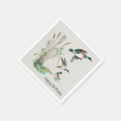 Mallard Eenden en Cattails Verjaardag Servet (Hoek)