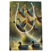 Mallard eenden en staarten Verjaardag Medium Cadeauzakje (Voorkant)