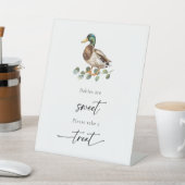 Mallard eendenbaby's zijn zoet Baby shower Reclamebord Met Voetstuk (Insitu)