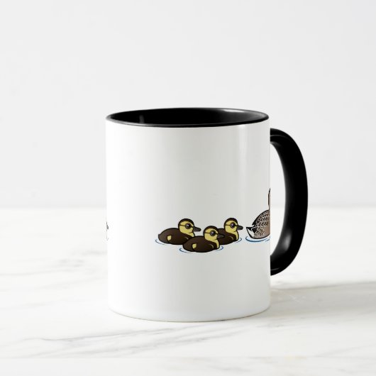 Mallard en vier eenden mok (Voorkant rechts)