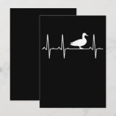 Mallard Heartbeat Gift Voor Mannen Vrouwen Duck Bi Kaart (Voorkant / Achterkant)