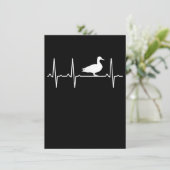 Mallard Heartbeat Gift Voor Mannen Vrouwen Duck Bi Kaart (Staand voorkant)