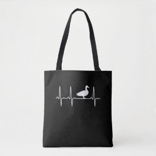 Mallard Heartbeat Gift Voor Mannen Vrouwen Duck Bi Tote Bag