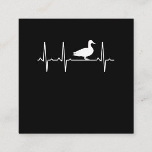 Mallard Heartbeat Gift Voor Mannen Vrouwen Duck Bi Vierkante Visitekaartje