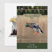 Mallard Kerst Kaart (Voorkant / Achterkant)