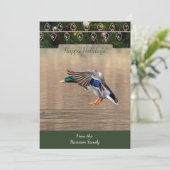 Mallard Kerst Kaart (Staand voorkant)