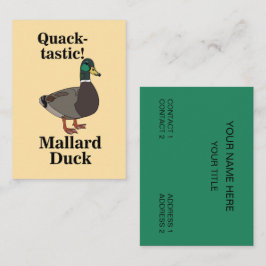 Mallard Kwak-Tastische Eend Visitekaartje