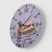Mallard op de Lake Wall Clock Grote Klok (Hoek)