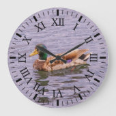 Mallard op de Lake Wall Clock Grote Klok (Voorkant)