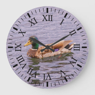 Mallard op de Lake Wall Clock Grote Klok