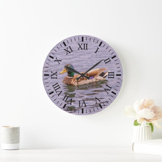 Mallard op de Lake Wall Clock Grote Klok (Huis)
