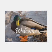 Mallard op Ice Welcome Doormat Deurmat (Voorkant)