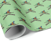 Mallard Shotgun Duck Hunting Pattern Green Cadeaupapier (Rol Hoek)