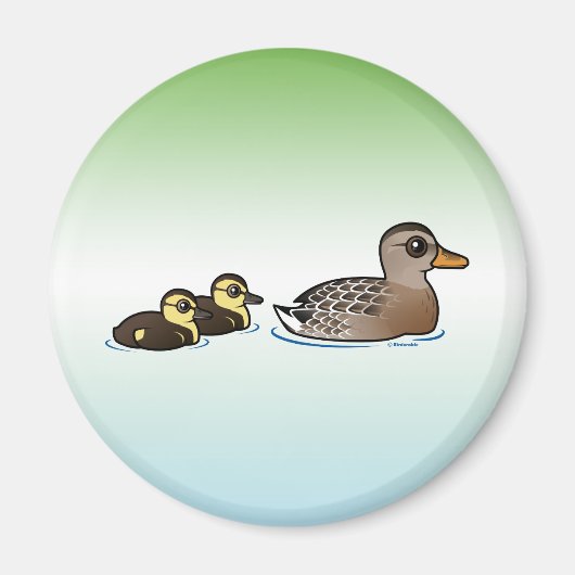 Mallard & twee eendjes magneet (Voorkant)