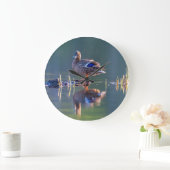 Mallardeeend bij zonsondergang grote klok (Huis)