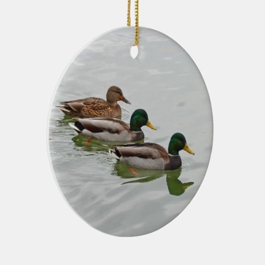 Mallardeeenden kerstversiering keramisch ornament (Rechts)