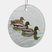 Mallardeeenden kerstversiering keramisch ornament (Links)