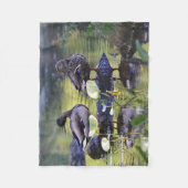 Mallardeeenpaar Fleece Deken (Voorkant)