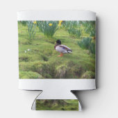 Mallardeenden aan de oever van een rivier blikjeskoeler (Achterkant)