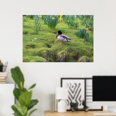 Mallardeenden aan de oever van een rivier poster (Thuiskantoor)