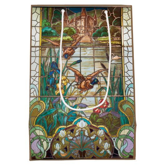 Mallardeenden van Glas in lood Medium Cadeauzakje (Achterkant)