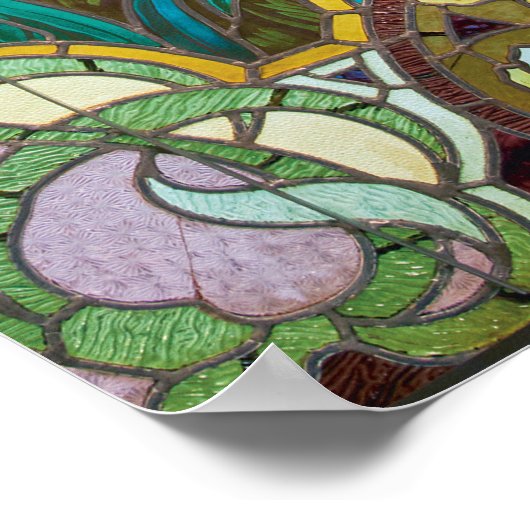 Mallardeenden van Glas in lood Poster (Hoek)