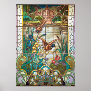 Mallardeenden van Glas in lood Poster