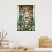 Mallardeenden van Glas in lood Poster (Keuken)