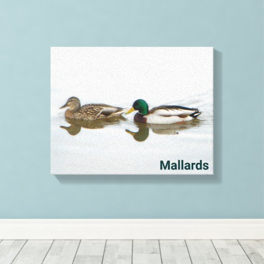 Mallards Canvas Afdruk (Insitu (Houten vloer))