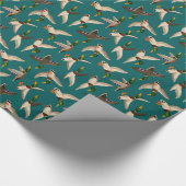Mallards Gift Wrap Blauwgroen Cadeaupapier (Hoek)