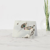 Mallards nabij een met sneeuw bedekte Lotus (1925 Feestdagen Kaart (Voorkant)