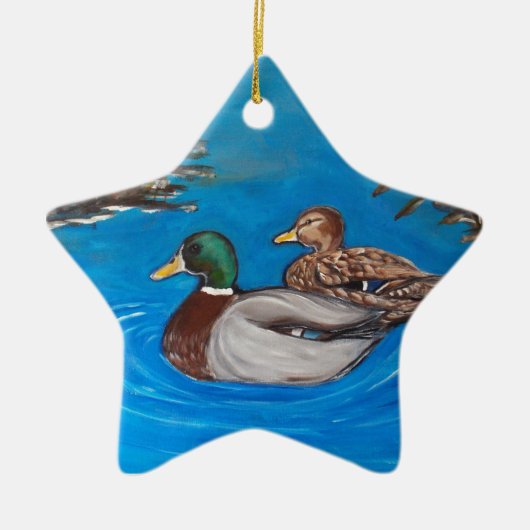 Mallards.png Keramisch Ornament (Voorkant)