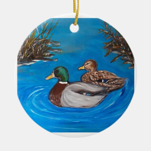 Mallards.png Keramisch Ornament (Voorkant)