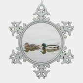 Mallards Tin Sneeuwvlok Ornament (Voorkant)
