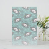 Mallards Zwemmen in het waterpatroon Briefpapier (Staand voorkant)