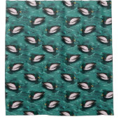 Mallards Zwemmen in het waterpatroon Douchegordijn (Voorkant)