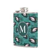 Mallards Zwemmen in het waterpatroon Heupfles (Links)